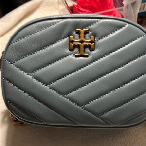 Tory Burch Blue Quilted Crossbody Bag